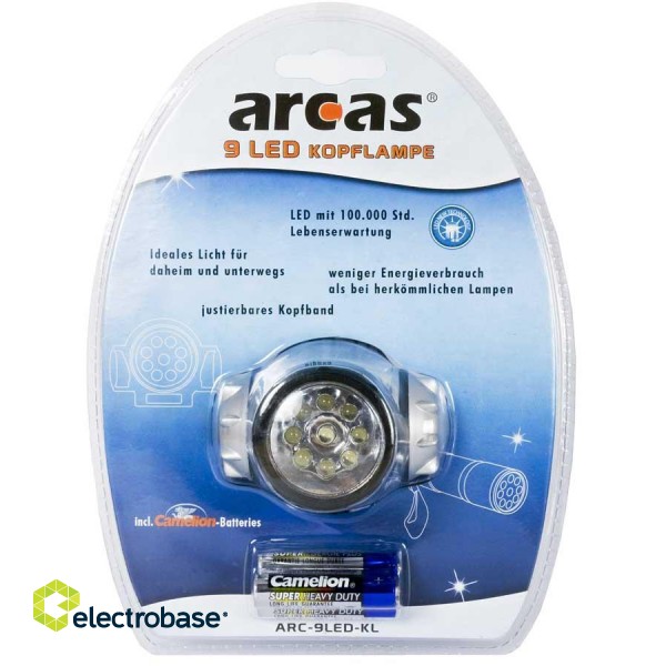 Arcas | Headlight | ARC9 | 9 LED | 4 lighting modes paveikslėlis 3