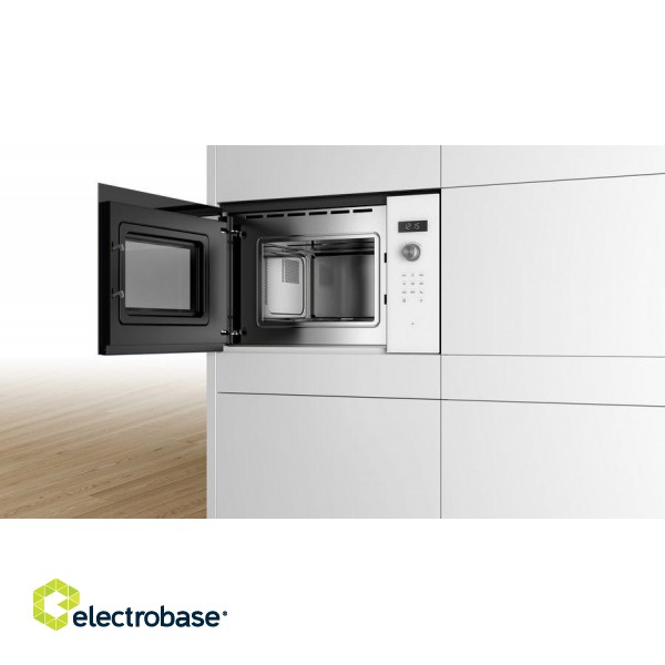Bosch | Microwave Oven | BFL524MW0 | Built-in | 20 L | 800 W | White paveikslėlis 3