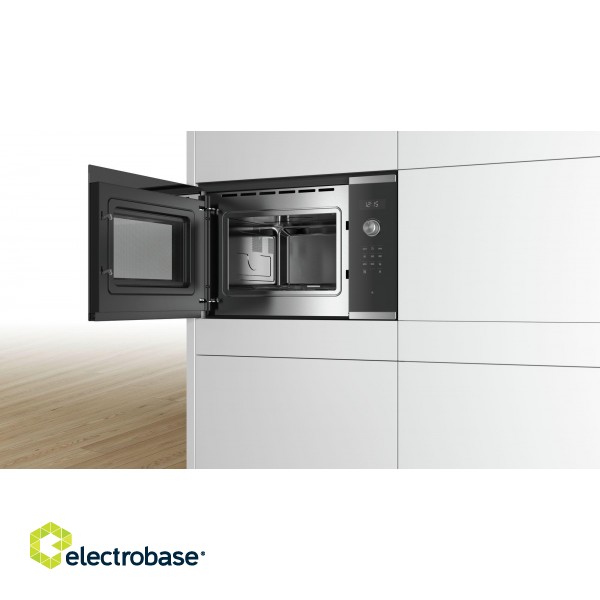Bosch | Microwave Oven | BFL554MS0 | Built-in | 31.5 L | 900 W | Stainless steel image 3