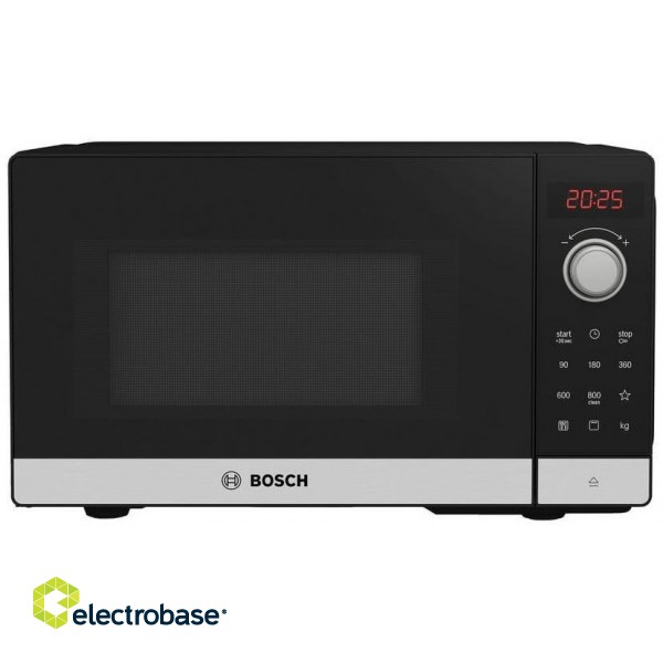 Bosch | Microwave oven Serie 2 | FEL023MS2 | Free standing | 20 L | 800 W | Grill | Black paveikslėlis 1