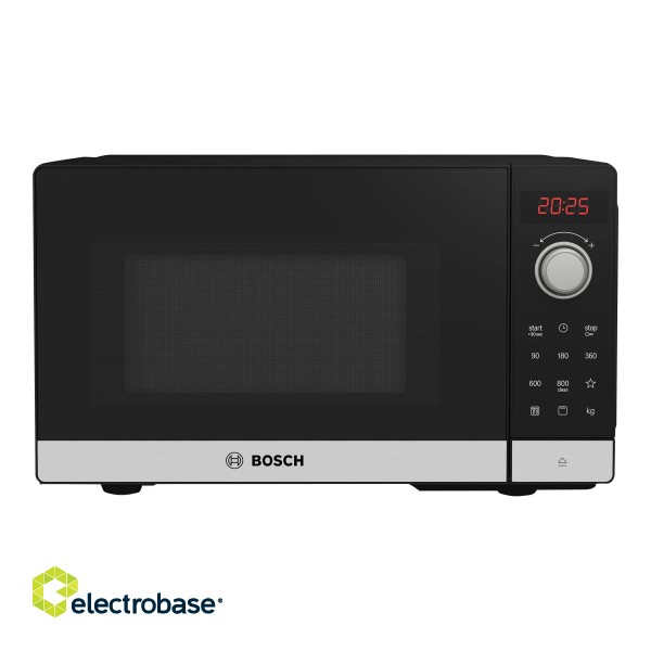 Bosch | Microwave oven Serie 2 | FEL023MS2 | Free standing | 20 L | 800 W | Grill | Black paveikslėlis 2