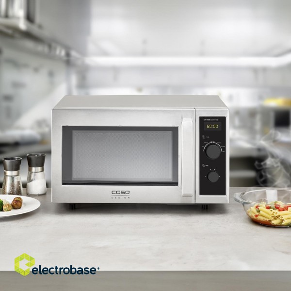 Caso Ceramic Microwave | CM 1000 | Free standing | 1000 W | Stainless Steel/Black image 5
