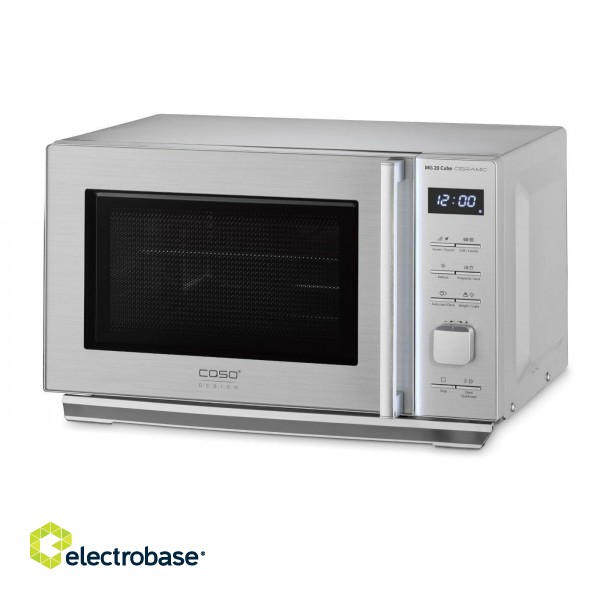 Caso | MG 20 Cube | Microwave Oven with Grill | Free standing | L | 800 W | Grill | Silver image 2