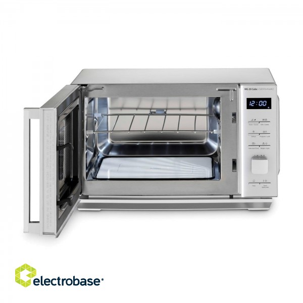 Caso | Microwave Oven with Grill | MG 20 Cube | Free standing | 800 W | Grill | Silver image 3