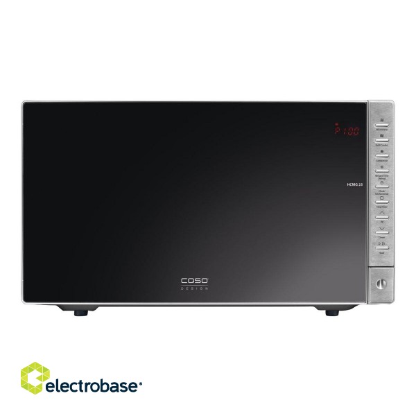 Caso | HCMG 25 | Microwave with convection and grill | Free standing | 900 W | Convection | Grill | Stainless steel image 2