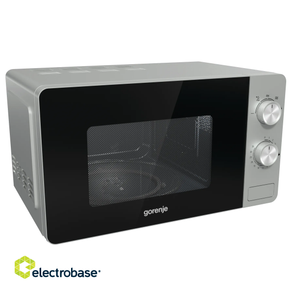 Gorenje | Microwave Oven | MO20E1S | Free standing | 20 L | 800 W | Silver image 3