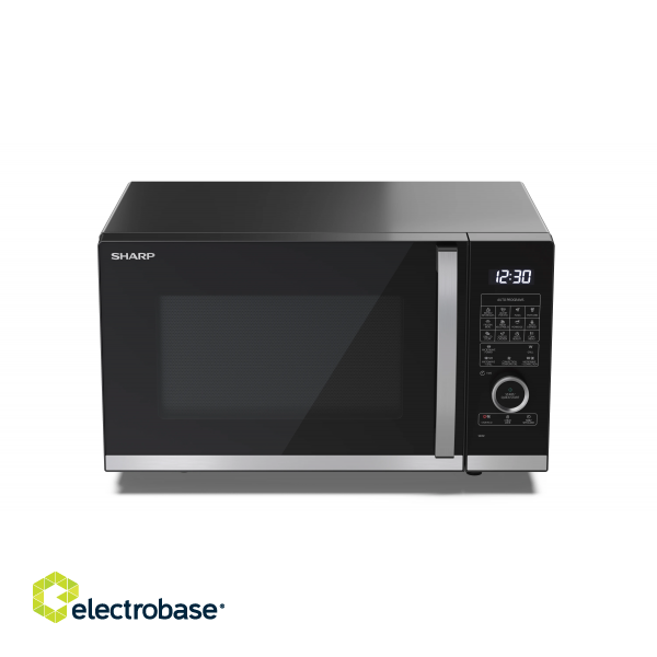 Sharp | Microwave Oven with Grill and Convection | YC-QC254AE-B | Free standing | 25 L | 900 W | Convection | Grill | Black image 2