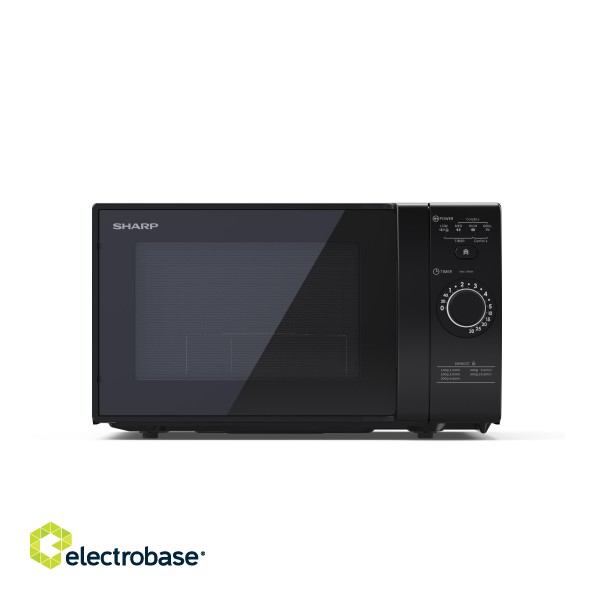 Sharp | Microwave Oven with Grill | YC-GG02E-B | Free standing | 700 W | Grill | Black image 1