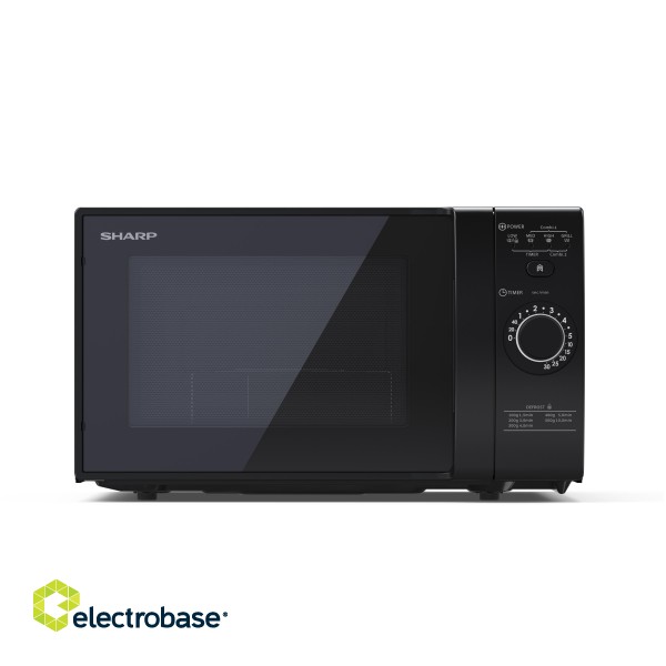 Sharp | Microwave Oven with Grill | YC-GG02E-B | Free standing | 700 W | Grill | Black image 3