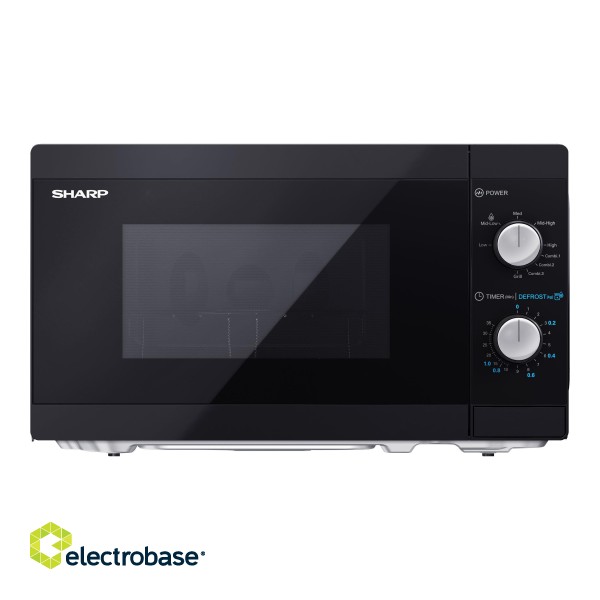 Sharp | YC-MG01E-B | Microwave Oven with Grill | Free standing | 800 W | Grill | Black image 4