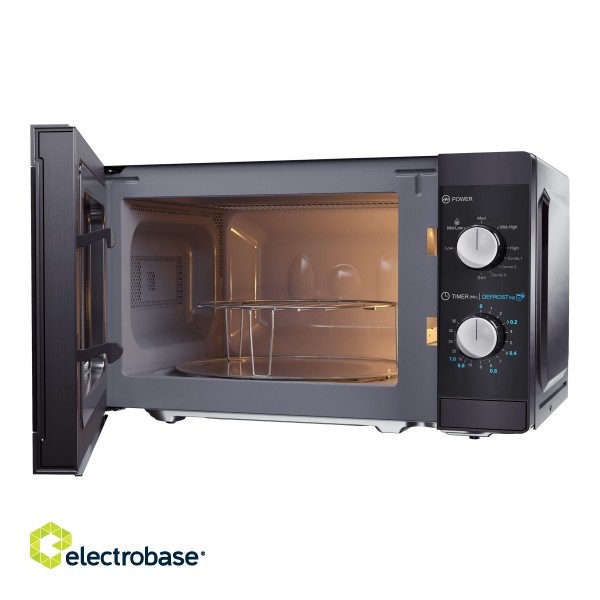 Sharp | Microwave Oven with Grill | YC-MG01E-B | Free standing | 800 W | Grill | Black image 8
