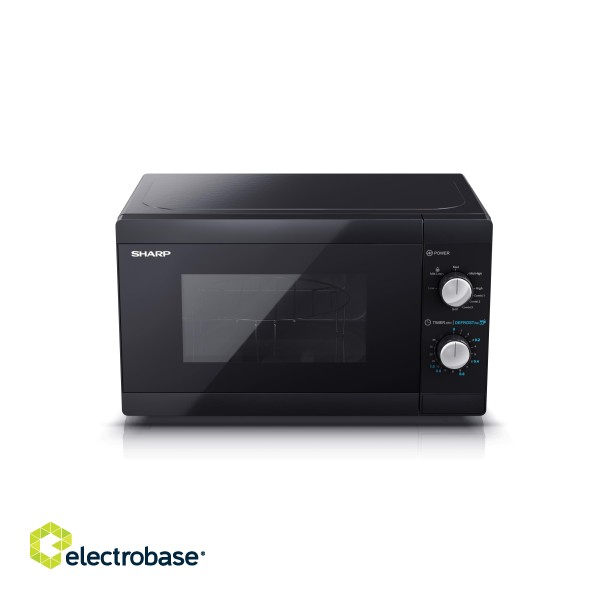 Sharp | Microwave Oven with Grill | YC-MG01E-B | Free standing | 800 W | Grill | Black image 7