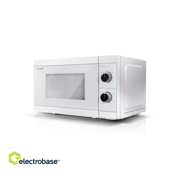 Sharp | YC-MG01E-C | Microwave Oven with Grill | Free standing | 800 W | Grill | White image 3