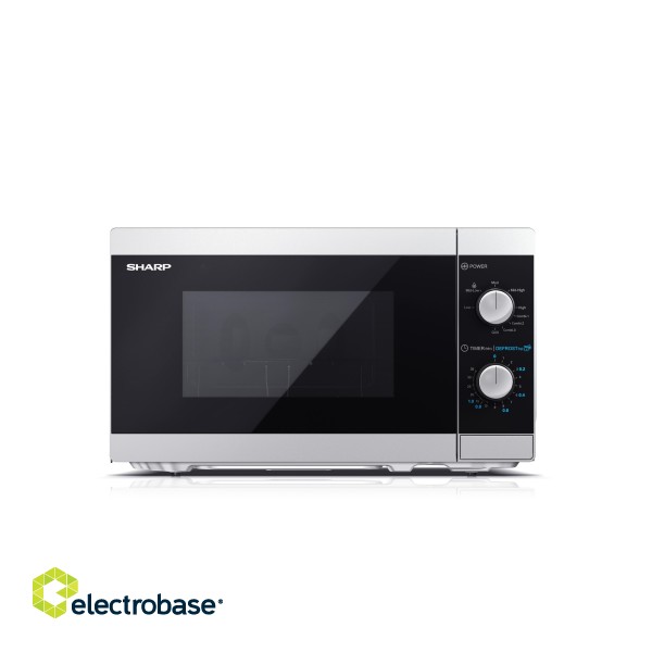 Sharp | Microwave Oven with Grill | YC-MG01E-S | Free standing | 800 W | Grill | Silver image 1