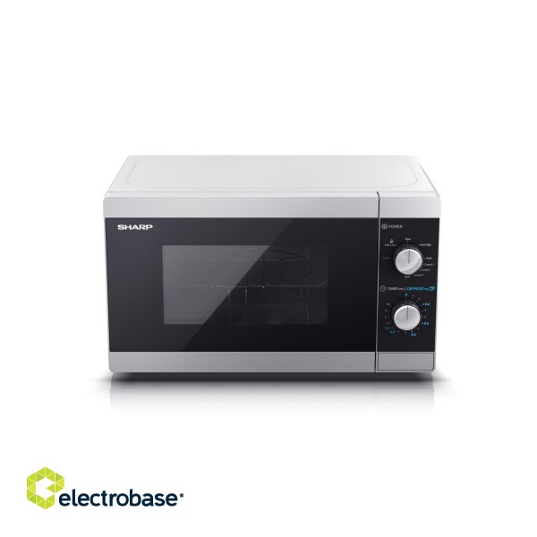 Sharp | Microwave Oven with Grill | YC-MG01E-S | Free standing | 800 W | Grill | Silver image 3