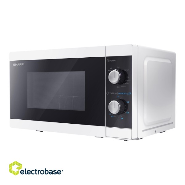 Sharp | Microwave Oven with Grill | YC-MG01E-W | Free standing | 800 W | Grill | White фото 1