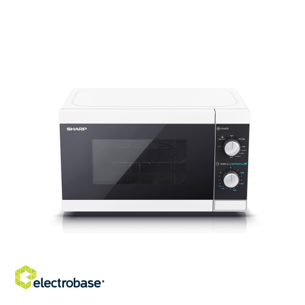 Sharp | Microwave Oven with Grill | YC-MG01E-W | Free standing | 800 W | Grill | White фото 3