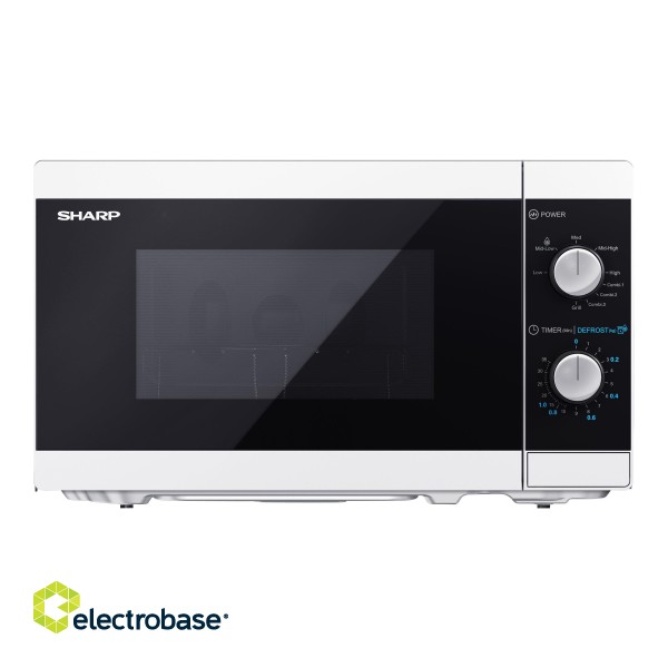 Sharp | Microwave Oven with Grill | YC-MG01E-W | Free standing | 800 W | Grill | White image 4