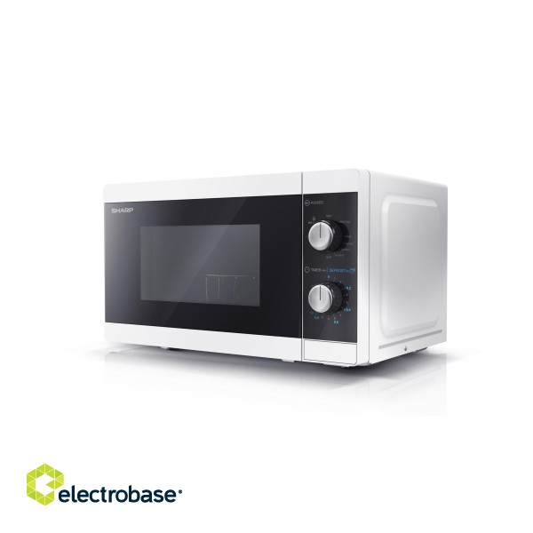 Sharp | Microwave Oven with Grill | YC-MG01E-W | Free standing | 800 W | Grill | White image 5