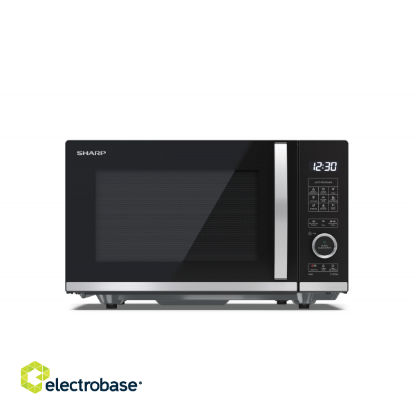 Sharp | Microwave Oven with Grill | YC-QG204AE-B | Free standing | 20 L | 800 W | Grill | Black image 1