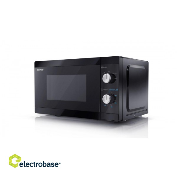 Sharp | Microwave Oven | YC-MS01E-B | Free standing | 20 L | 800 W | Black image 3