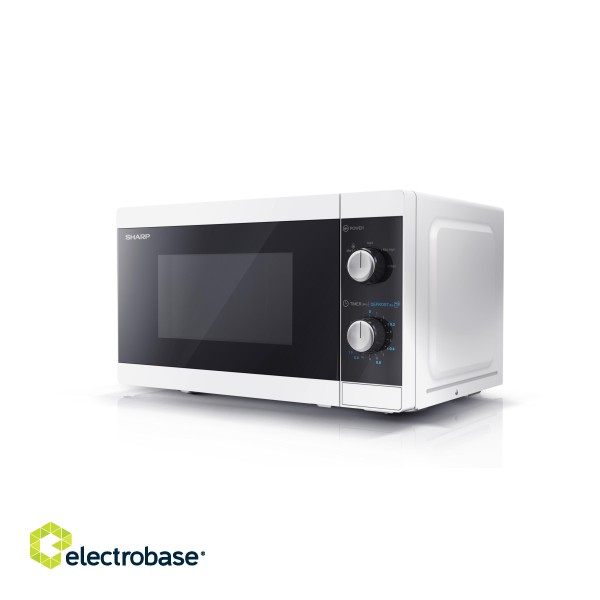 Sharp | Microwave Oven | YC-MS01E-W | Free standing | 800 W | White paveikslėlis 1
