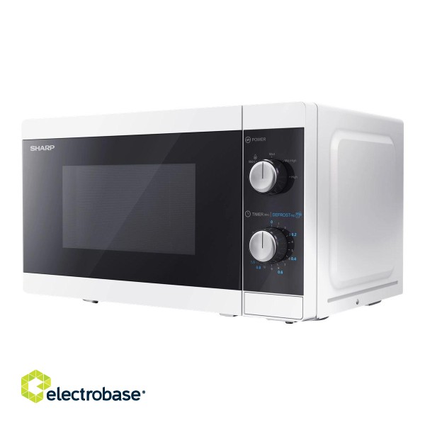 Sharp | Microwave Oven | YC-MS01E-W | Free standing | 800 W | White image 2