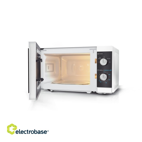 Sharp | Microwave Oven | YC-MS01E-W | Free standing | 800 W | White image 3