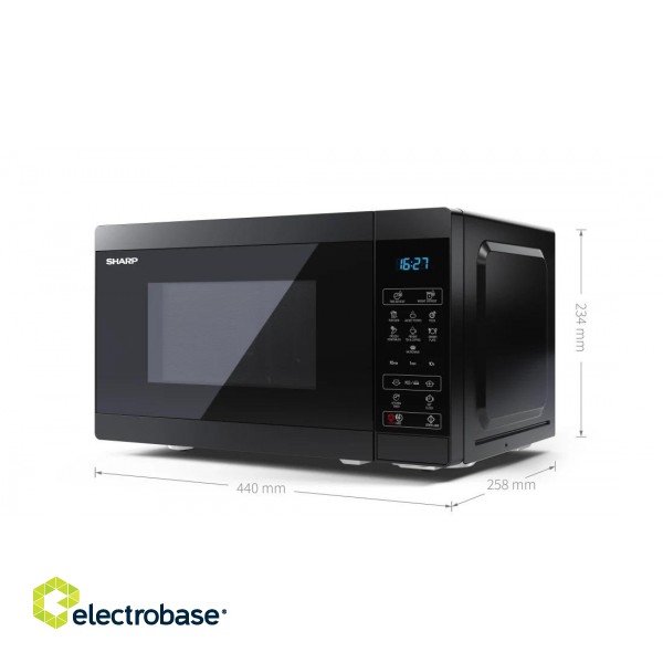 Sharp | Microwave Oven | YC-MS02E-B | Free standing | 800 W | Black фото 5