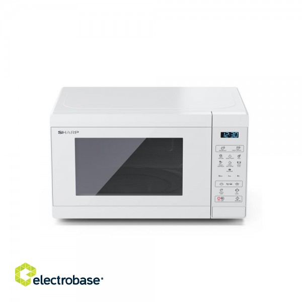 Sharp | Microwave Oven | YC-MS02E-C | Free standing | 800 W | White paveikslėlis 2