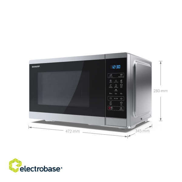 Sharp | Microwave Oven | YC-MS252AE-S | Free standing | 25 L | 900 W | Silver image 5