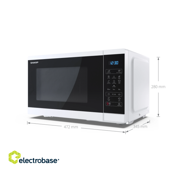 Sharp | Microwave Oven | YC-MS252AE-W | Free standing | 25 L | 900 W | White image 5