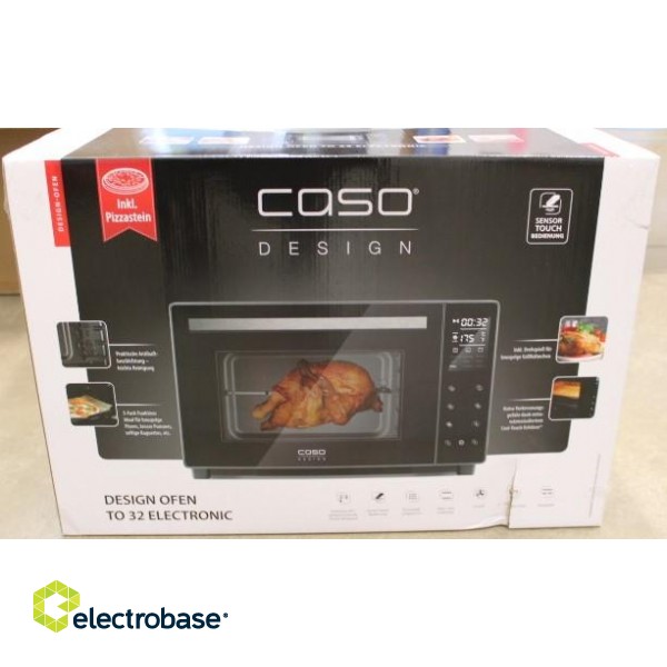 SALE OUT. Caso | TO 32 | Electronic Oven | Easy to clean: Interior with high-quality anti-stick coating | Black | DAMAGED PACKAGING paveikslėlis 3