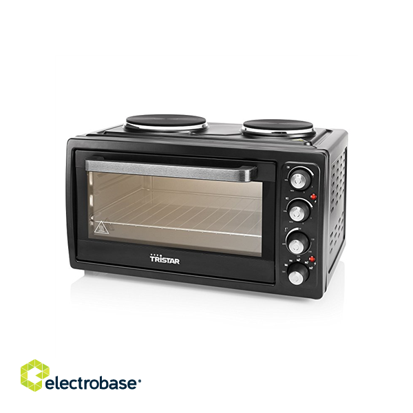 Tristar | Electric mini oven | OV-1443 | Integrated timer | 38 L | Table top | 3100 W | Black paveikslėlis 1