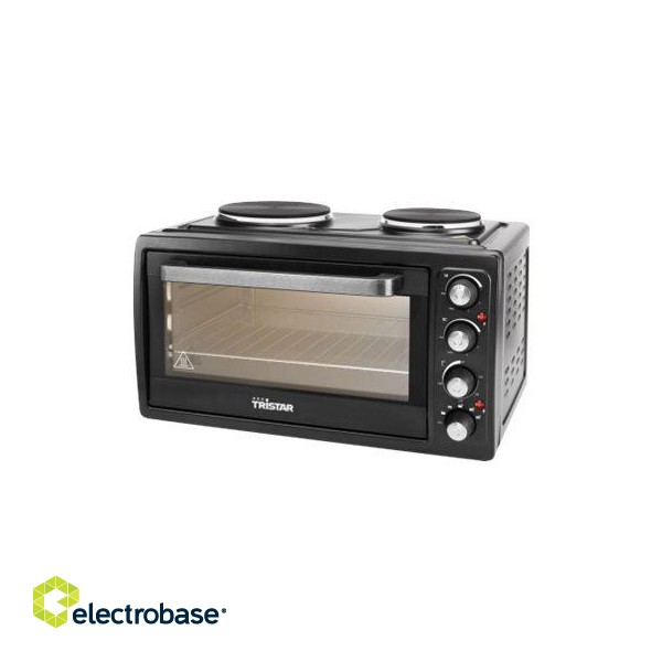 Tristar | Integrated timer | Electric mini oven | OV-1443 | 38 L | Table top | 3100 W | Black image 2