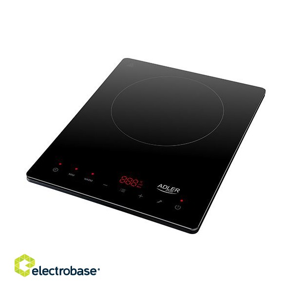 Adler | Hob | AD 6513 | Number of burners/cooking zones 1 | LCD Display | Black | Induction фото 1