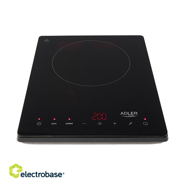 Adler | Hob | AD 6513 | Number of burners/cooking zones 1 | LCD Display | Black | Induction image 3