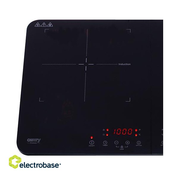 Camry | Hob | CR 6514 | Number of burners/cooking zones 2 | LCD Display | Black | Induction фото 4