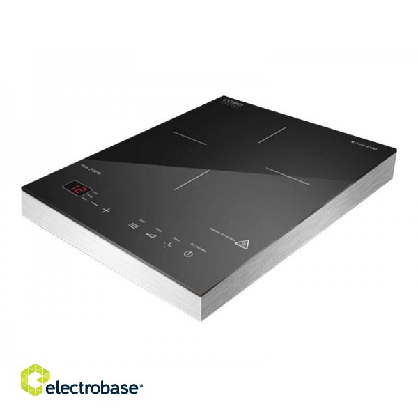 Caso | Free standing table hob | 02225 | Number of burners/cooking zones 1 | Sensor-Touch | Aluminium | Induction image 1