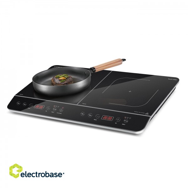 Caso | Touch 3500 | Hob | Induction | Number of burners/cooking zones 2 | Touch control | Timer | Black | Display фото 2