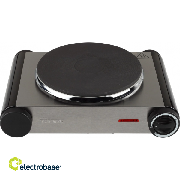 Tristar | Free standing table hob | KP-6191 | Number of burners/cooking zones 1 | Stainless Steel/Black | Electric paveikslėlis 1