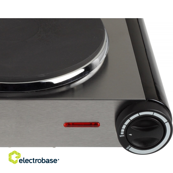 Tristar | Free standing table hob | KP-6191 | Number of burners/cooking zones 1 | Stainless Steel/Black | Electric paveikslėlis 5