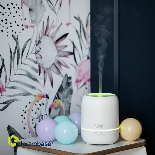 Adler | Ultrasonic aroma diffuser 3in1 | AD 7968 | Ultrasonic | Suitable for rooms up to 25 m² | White image 8