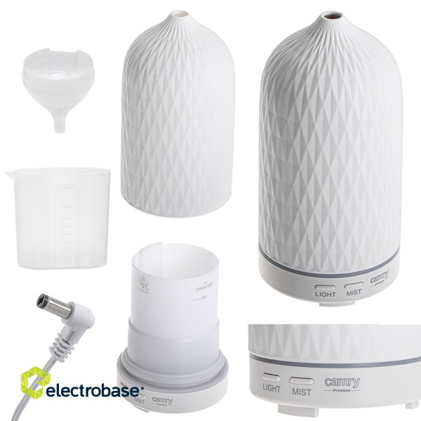 Camry | CR 7970 | Ultrasonic aroma diffuser 3in1 | Ultrasonic | Suitable for rooms up to 25 m² | White image 5