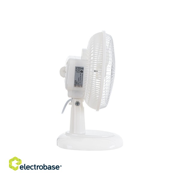 Adler | AD 7301 | Table Fan | White | Diameter 15 cm | Number of speeds 2 | 30 W | No фото 4