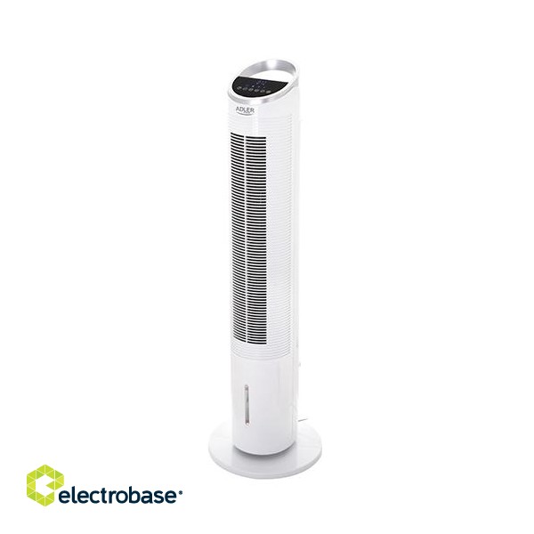 Adler | AD 7855 | Tower Air Cooler | White | Diameter 30 cm | Number of speeds 3 | Oscillation | 60 W | Yes image 2