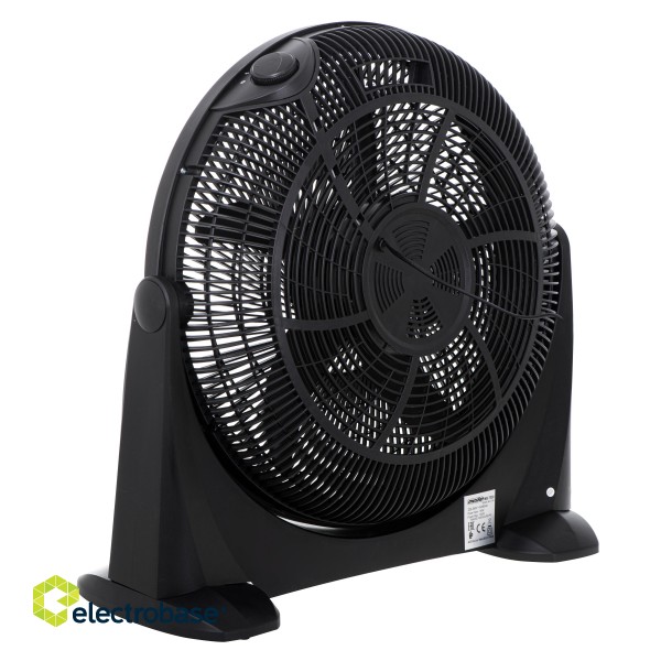 Mesko | Fan | MS 7330 | Velocity floor | Black | Diameter 50 cm | Number of speeds 3 | Oscillation | 180 W | No image 2