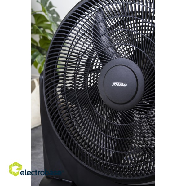 Mesko | Fan | MS 7330 | Velocity floor | Black | Diameter 50 cm | Number of speeds 3 | Oscillation | 180 W | No image 7