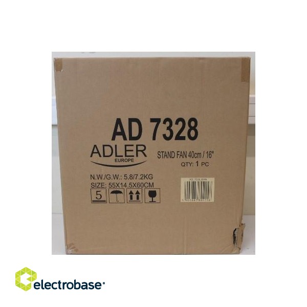 SALE OUT.  Adler AD 7328 Fan 40cm/16" - stand with remote control image 1