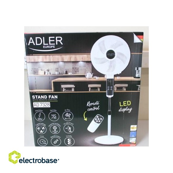 SALE OUT. Adler AD 7328 Fan 40cm/16" - stand with remote control image 2